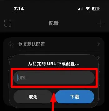 从给定的 URL 下载配置的输入框