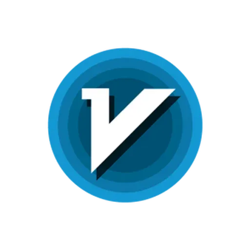 v2rayN 的软件图标,蓝色圆形底上一个白色的 V 字